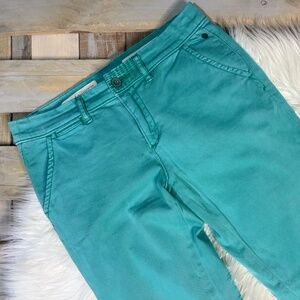 EUC. Pilcro {Anthro} Teal Blue <Hyphen> Relaxed Straight Chino Pants | 27 · 4